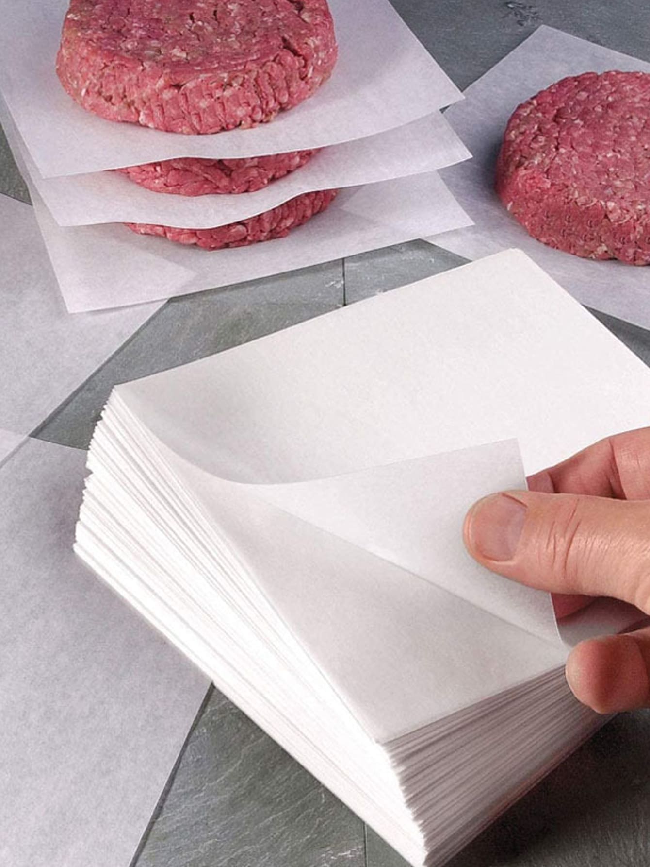 100pcs Plain Oil-proof Parchment Paper Dry Wax Paper Squares Kitchen