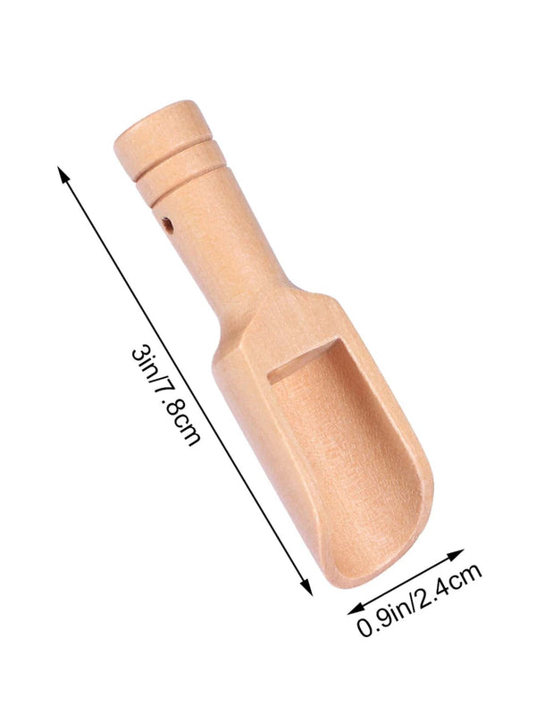 1pc Wooden Mini Spoon Scoops Salt shovel Round Handle Spice Mini Bath Salt Spoon - Ecart