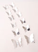 12pcs Mirror Surface Butterfly Sticker Butterfly Decorations Stickers 3D - Ecart