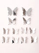 12pcs Mirror Surface Butterfly Sticker Butterfly Decorations Stickers 3D - Ecart