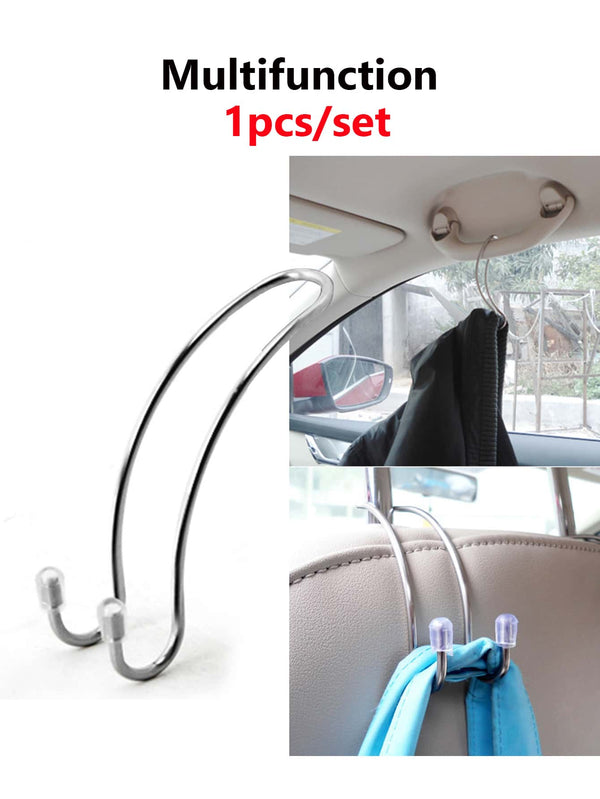 1pc Car Seat Back Metal Hook Headrest Hook Car Rear Seat Storage Rack Hanger - Ecart