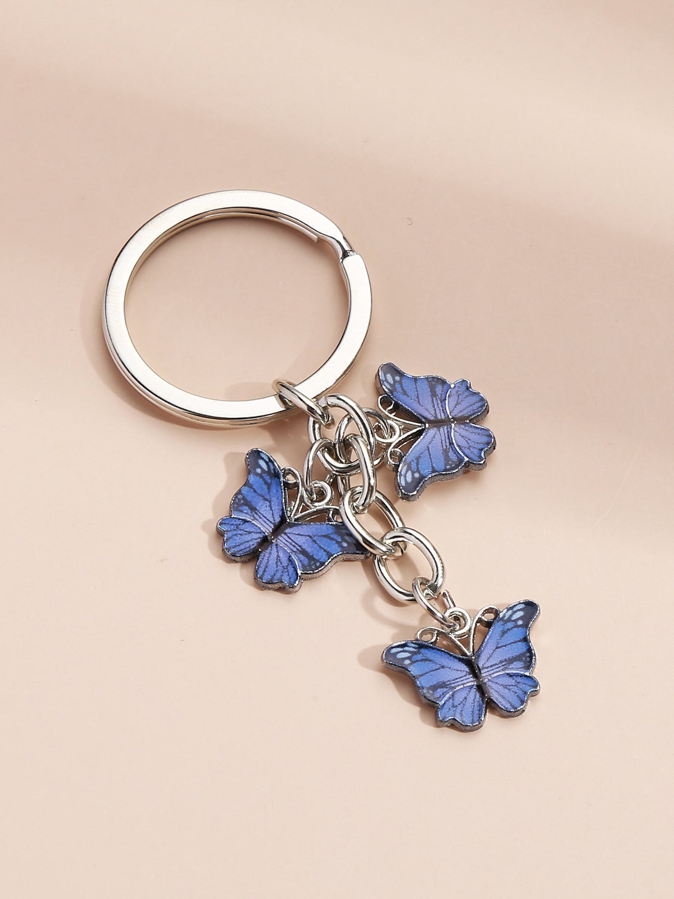 New Blue Butterfly Charm Keychain Accessories Pendant Bag Charm 