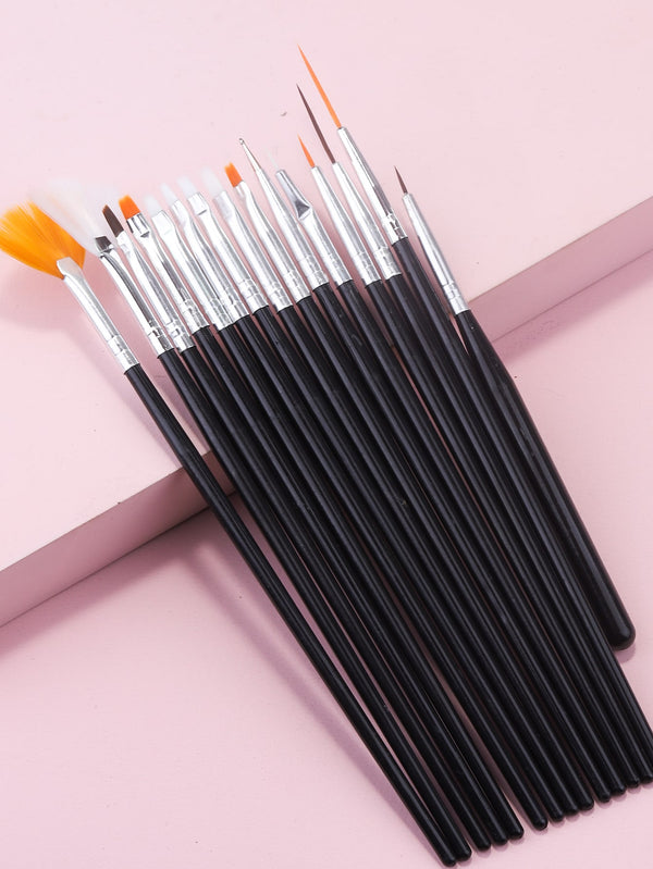 15pcs Nail Art Brush Set Nail Art Acrylic Brush Set Painting Pen Art Salon Brush - Ecart