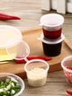 20pcs Clear Disposable Sauce Cup  Plastic Takeaway Sauce Containers Food - Ecart