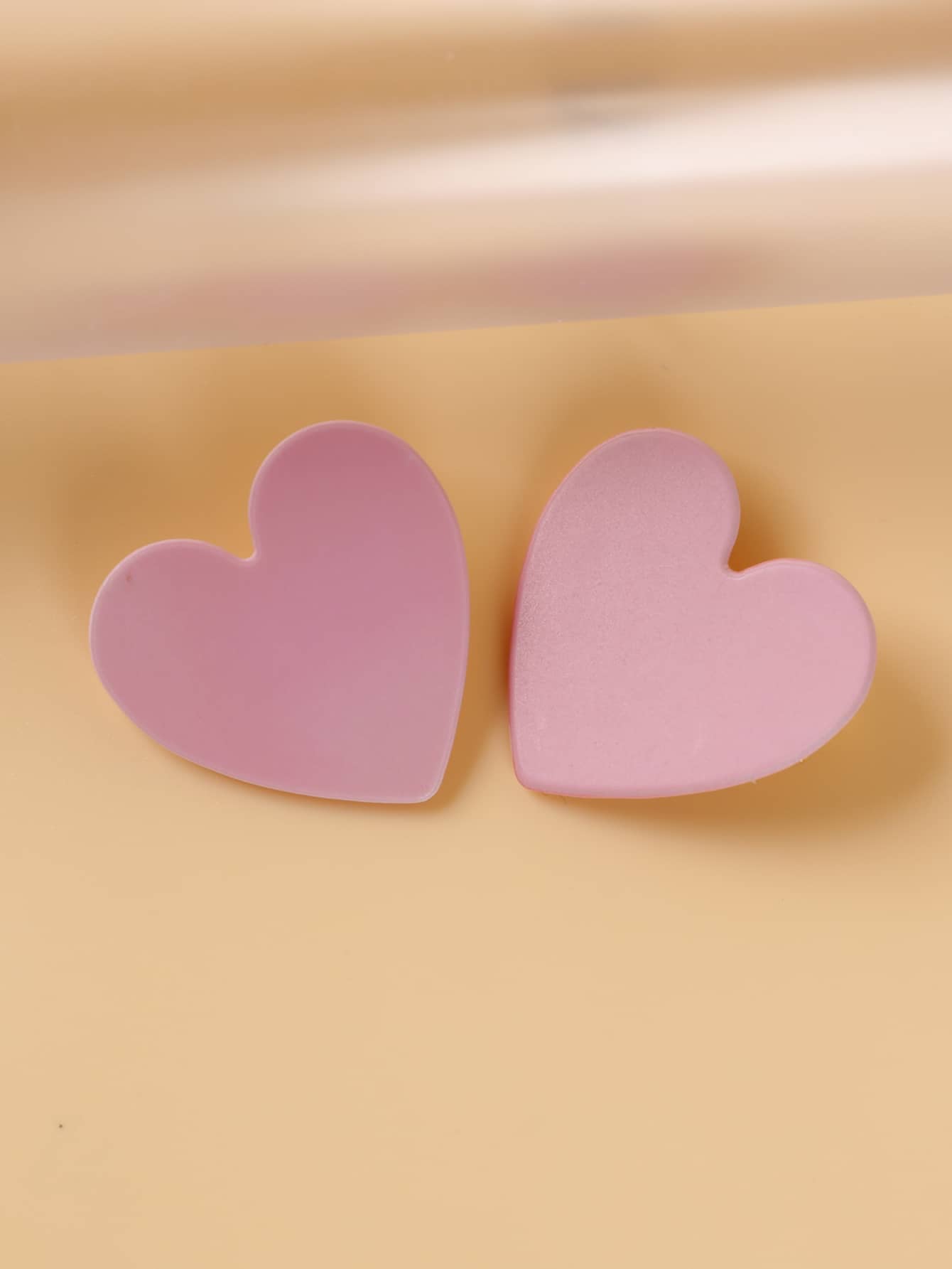 2pcs Pink Heart Decor Hair Clip Barrettes for Women Fashion Styling Hair