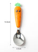 1pc Carrot Design Spoon Cute Cartoon Carrot Cutlery Food Material Kid - Ecart