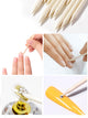 100pcs Wooden Nail Push Orange stick cuticle pusher wood nail art - Ecart