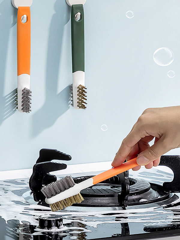 1pc Random Color Kitchen Cleaning Brush Wire Brush Plastic Handle Dirt Scrubbing - Ecart