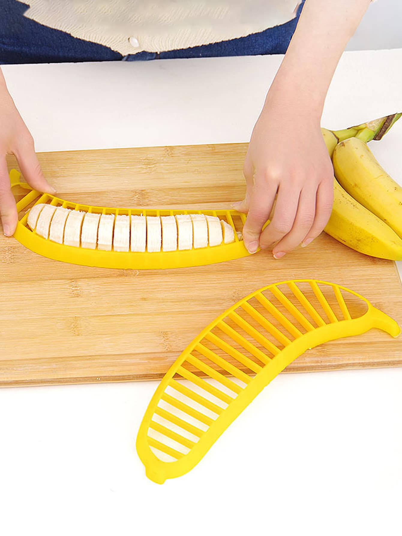 1pc Multifunction Banana Slicer Fruit Cutter Divider Cucumber Ham Sausage Slicer