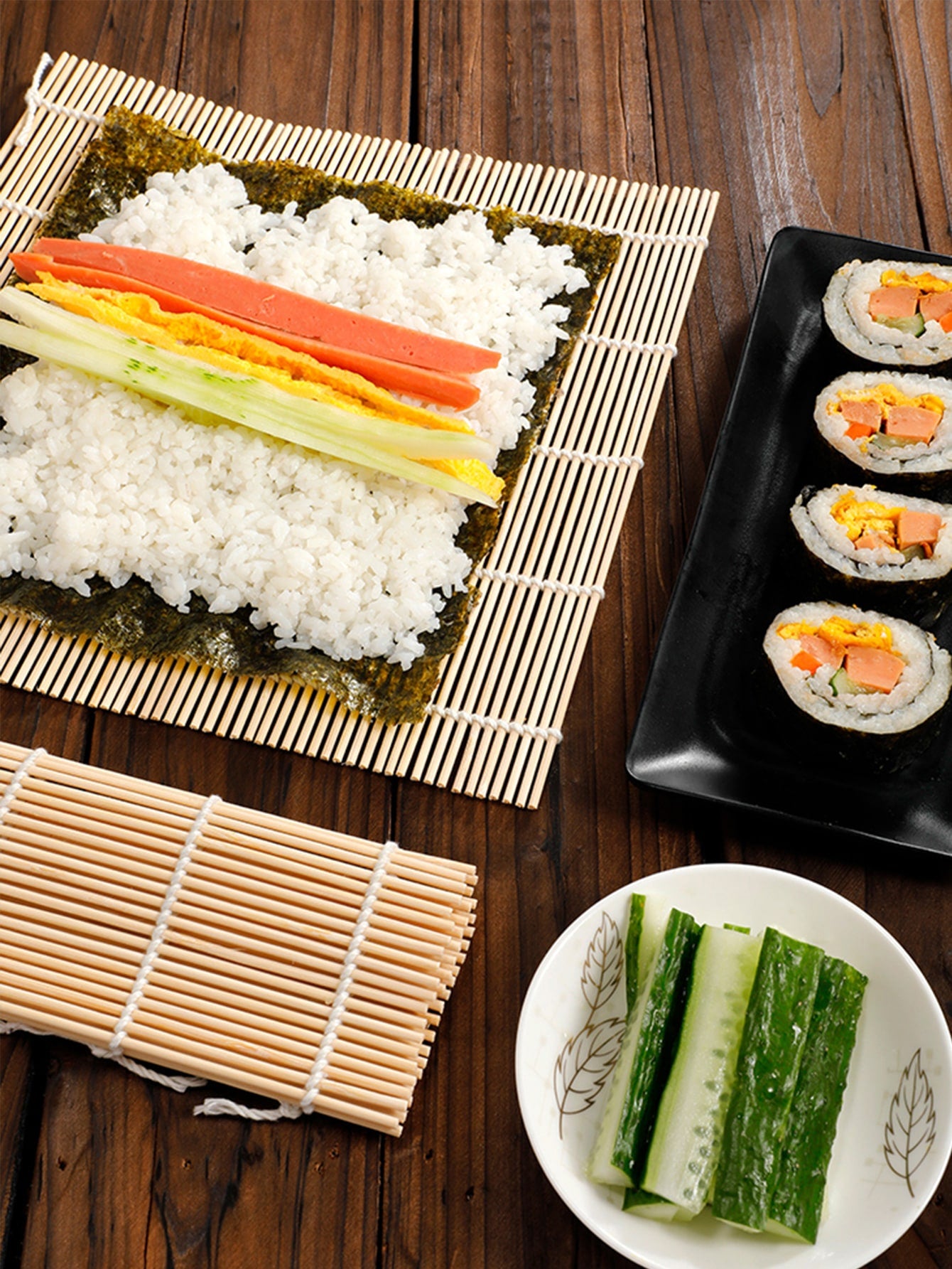 1pc Rectangle Sushi Roll Mat