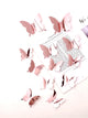 12pcs Mirror Surface Butterfly Sticker Butterfly Decorations Stickers 3D