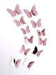 12pcs Mirror Surface Butterfly Sticker Butterfly Decorations Stickers 3D - Ecart