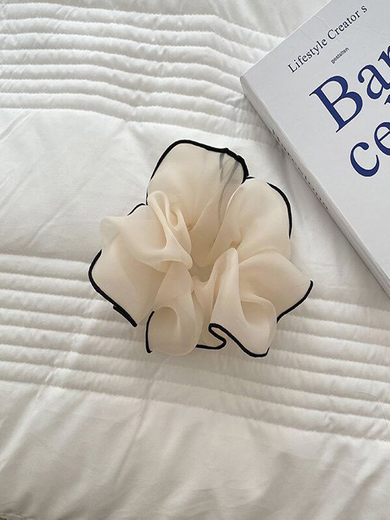 Two Tone Scrunchie Ponytail Holder Scrunchy Hair Styling Accessories for Women