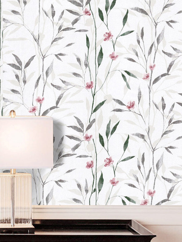 1 sheet Floral Pattern Wallpaper Sticker Self Adhesive Wallpaper Waterproof - Ecart