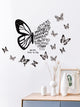 12pcs 3D Butterfly Sticker Removable Butterfly Wall Decor Adhesive Decal