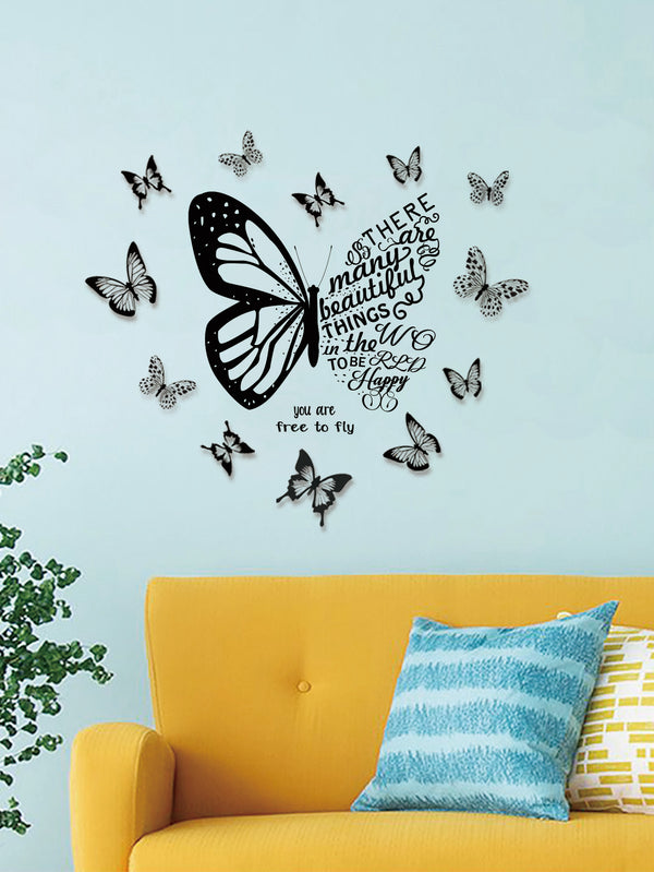 12pcs 3D Butterfly Sticker Removable Butterfly Wall Decor Adhesive Decal - Ecart