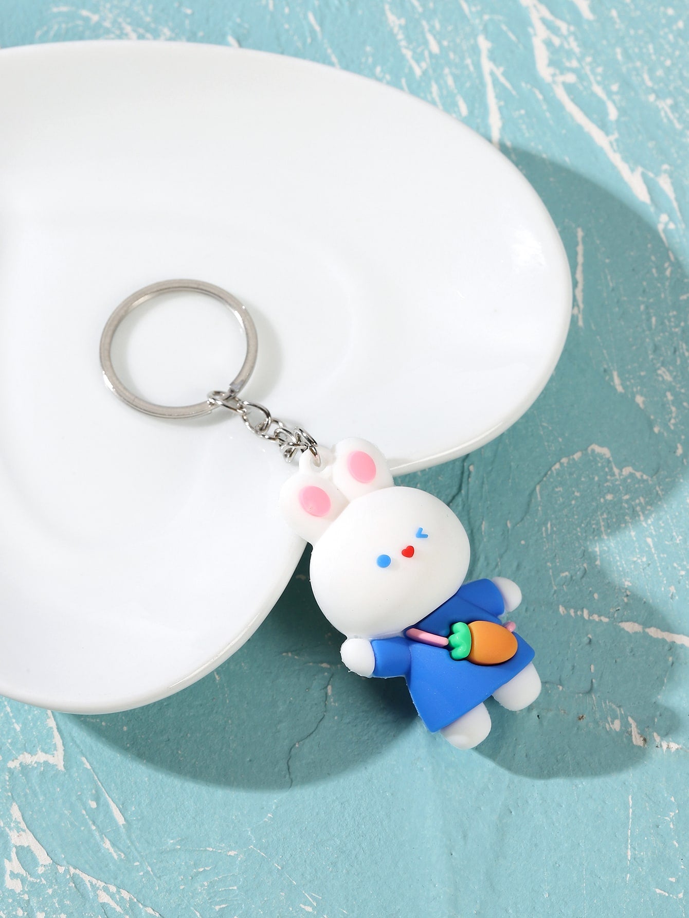 New Cartoon Rabbit Charm Keychain Handbag Charms Accessories Purse Car Key Ring