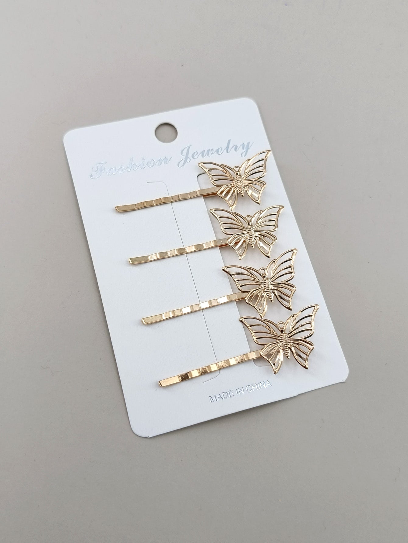 4pcs Butterfly Decor Bobby Pin Hair Pins for Women Girls Fashion