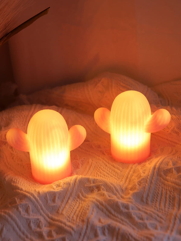 Cactus Shaped Night Light Decoration Bedroom Bedside Lamp Girls Gift Dream - Ecart