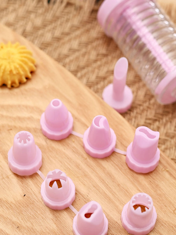 9pcs Baking Piping Tip Set Cake Cupcake Decorating Tip Set Icing Piping Syringe - Ecart