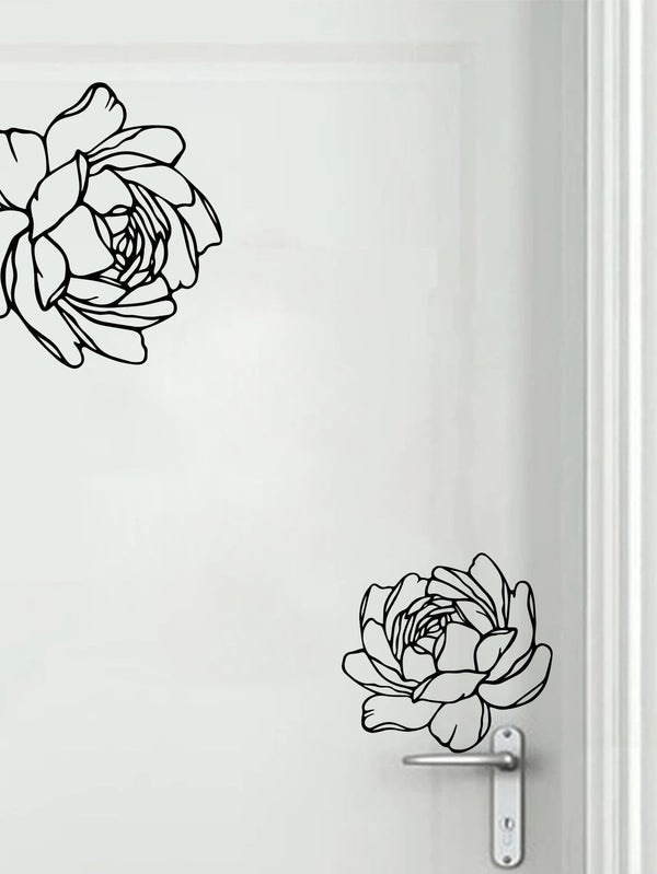 1pc Flower Pattern Wall Sticker Home Art Wall Sticker DIY Decal Paper Decoration - Ecart