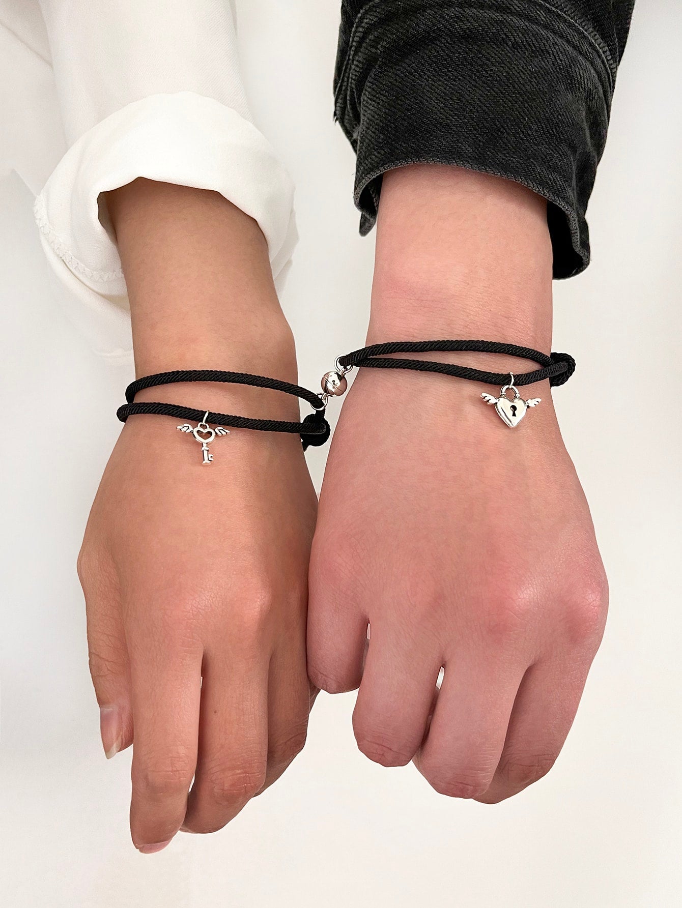 2pcs Heart Decor Bracelet Matching Bracelets Couple Gifts Best Friend Bracelets Jewelry