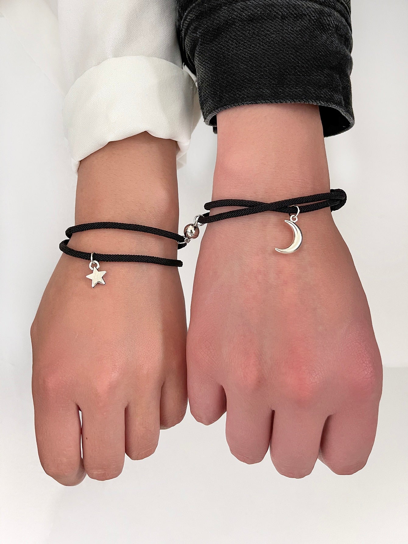 2pcs Star Moon Charm Bracelet Matching Bracelets Couple Gifts Best Friend Bracelets Jewelry