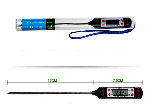 Kitchen oil thermometer kitchen barbecue baking temperature measurement electronic food thermometer - Ecart