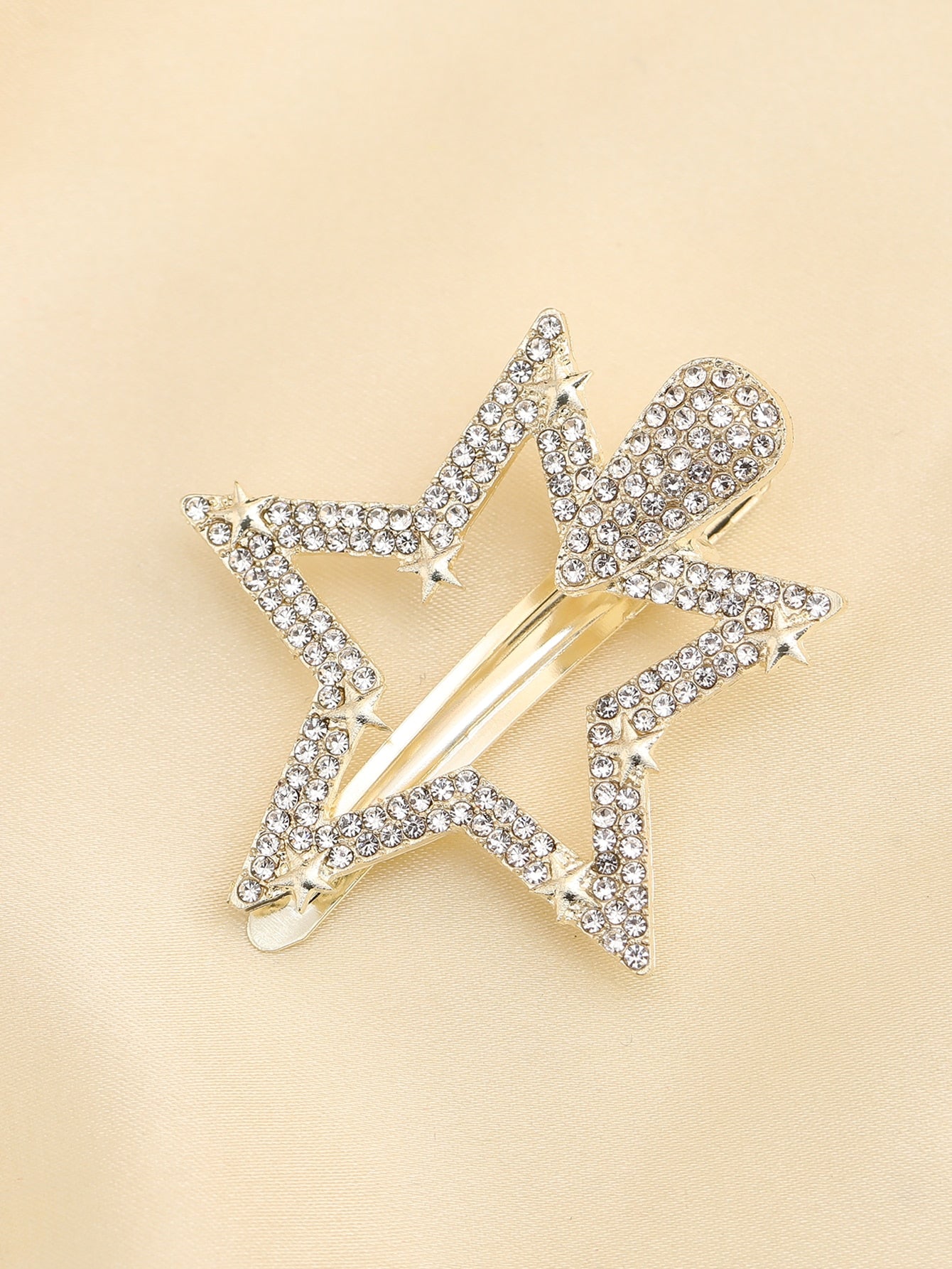 Rhinestone Star Decor Alligator Hair Clip Barrettes for Women Fashion Styling