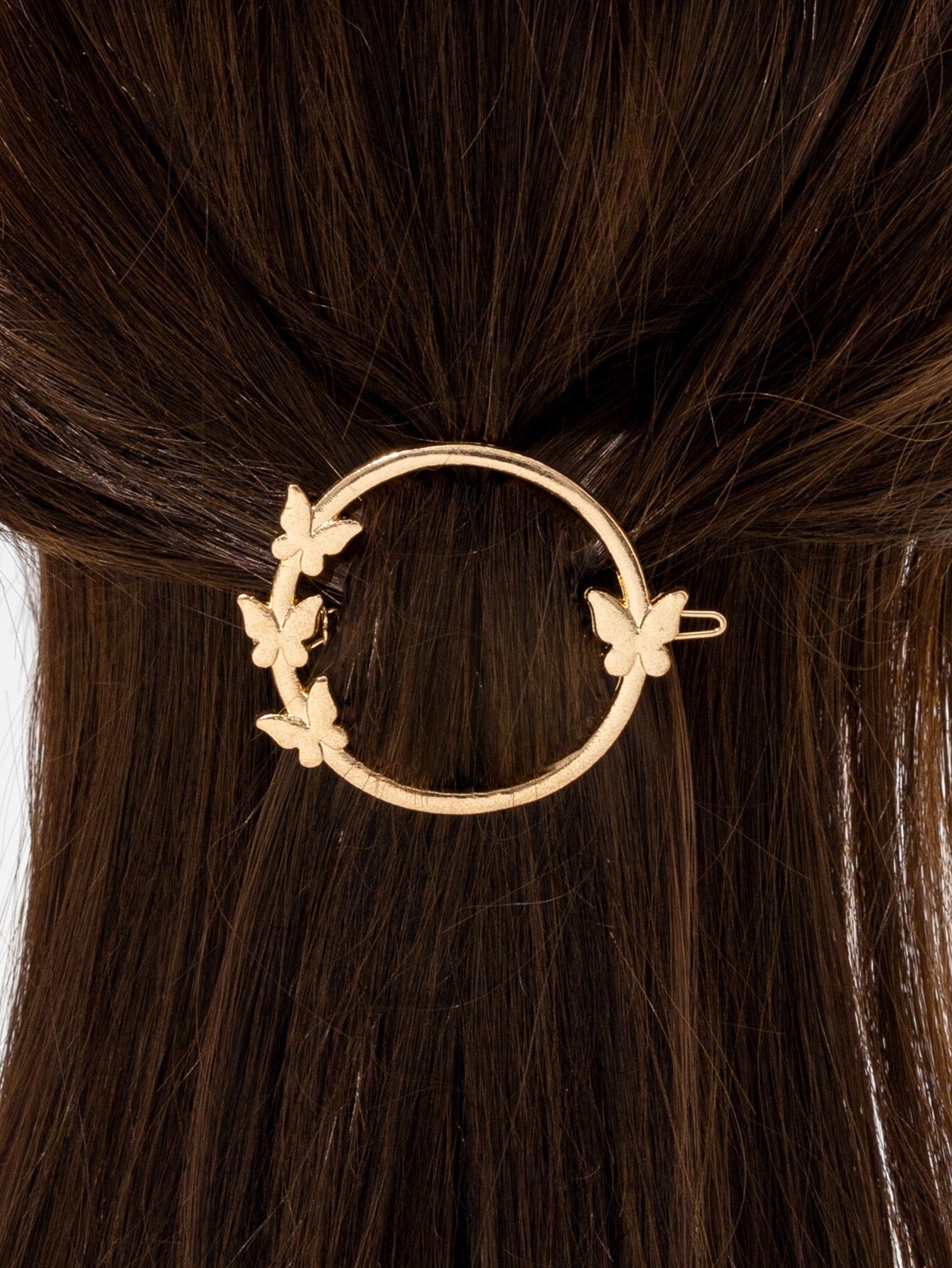 Butterfly Circle Decor Hair Clip Barrettes for Women Fashion Styling Hair