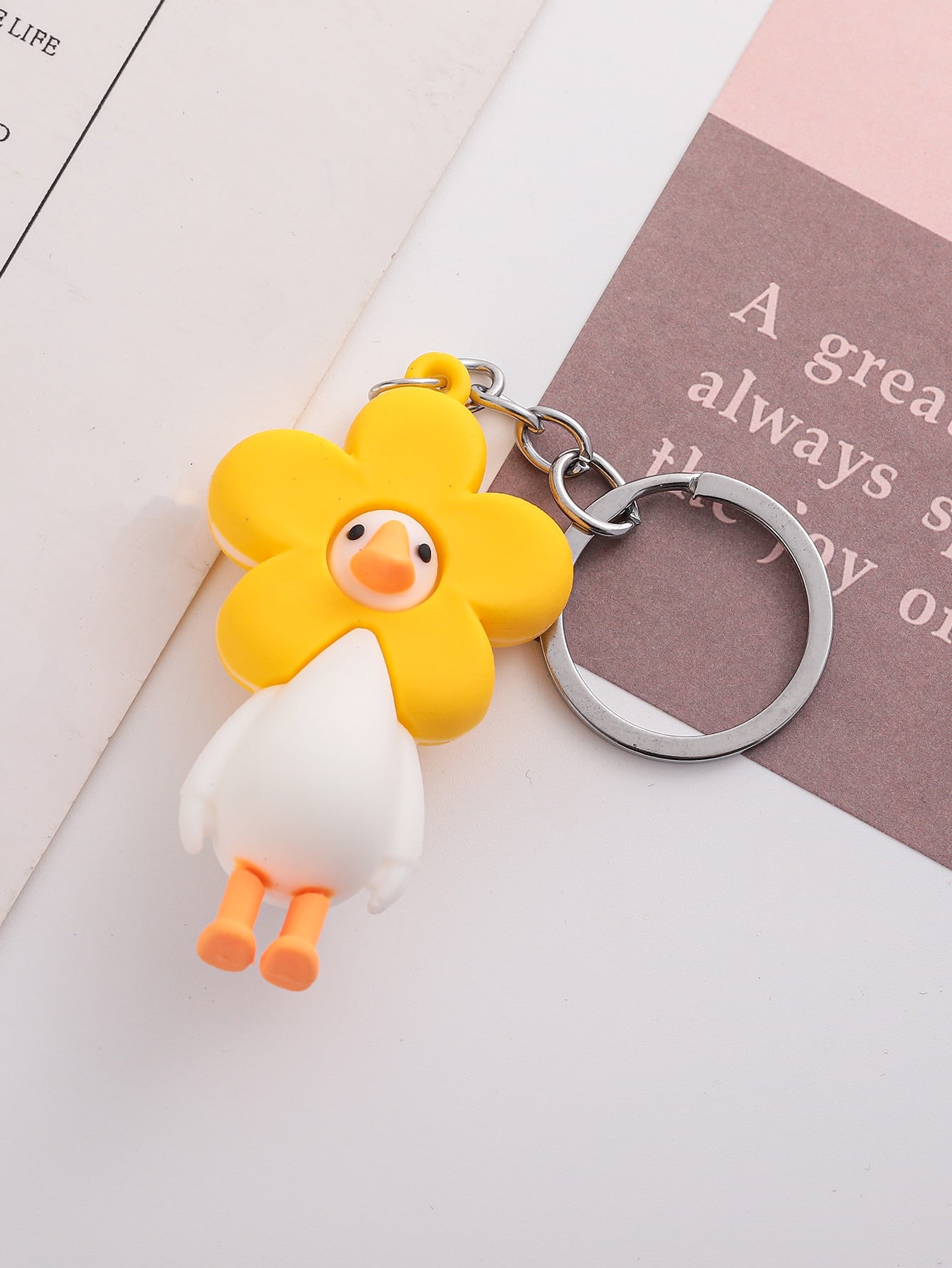 New Cartoon Duck Charm Keychain Accessories Pendant Key Ring Decor Gifts for Women