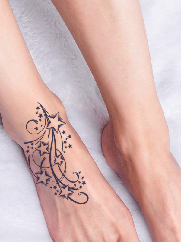 1sheet Star Print Tattoo Sticker Temporary Tattoos Fake Tattoo Body Art for - Ecart