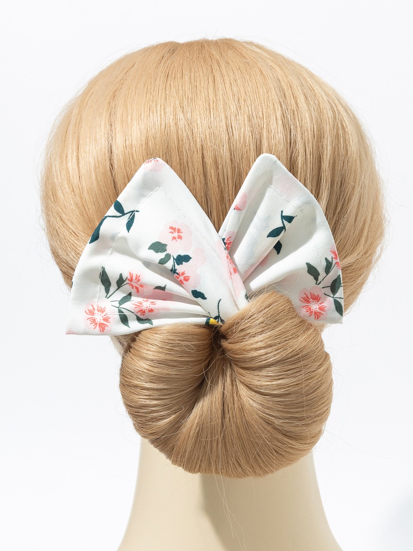 Floral Print Hair Tie Ponytail Holder Elastic Hair Bands Styling Hair