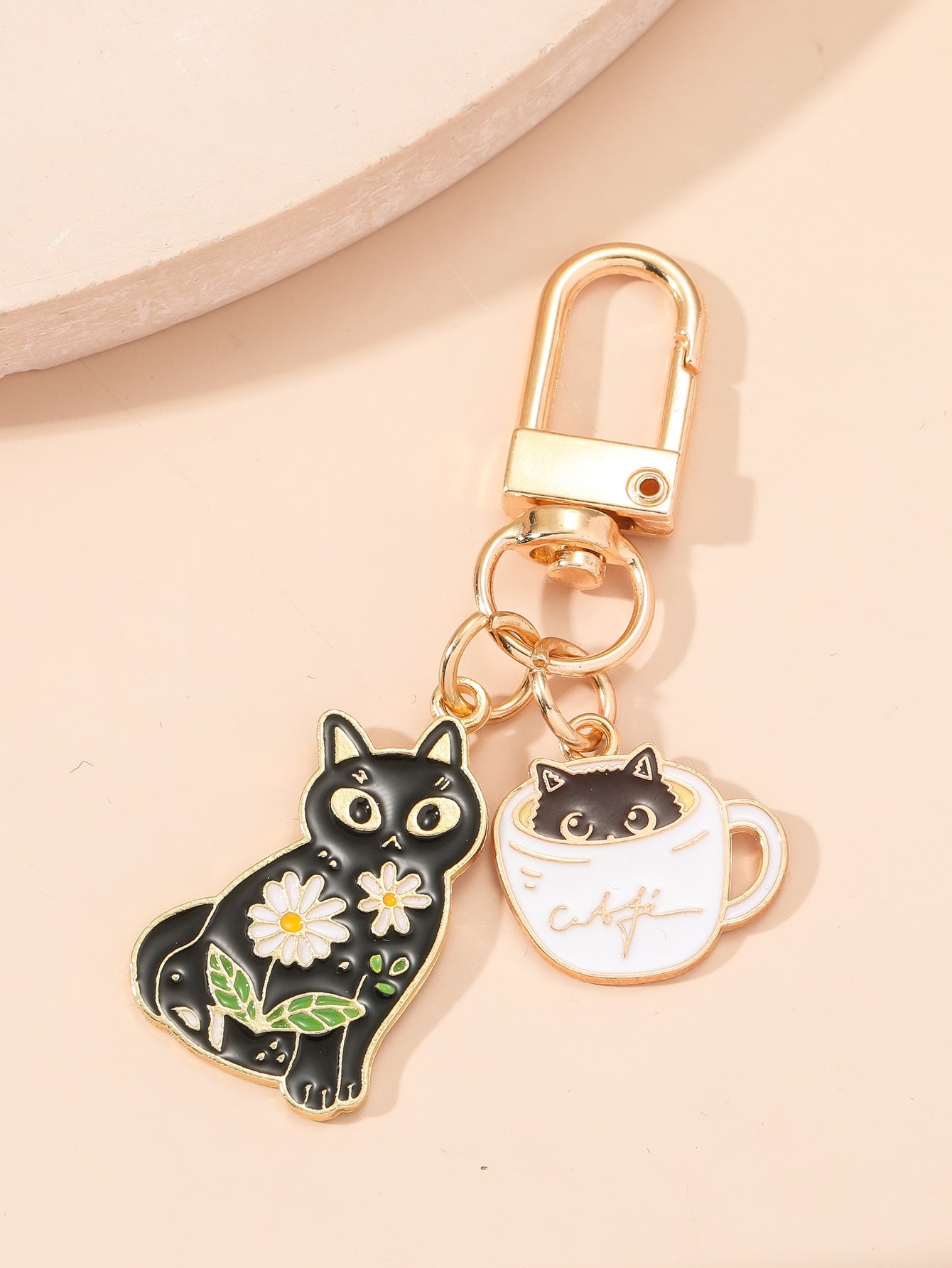 New Cat & Mug Decor Bag Charm Handbag Charms Accessories Purse Car Keys Decor