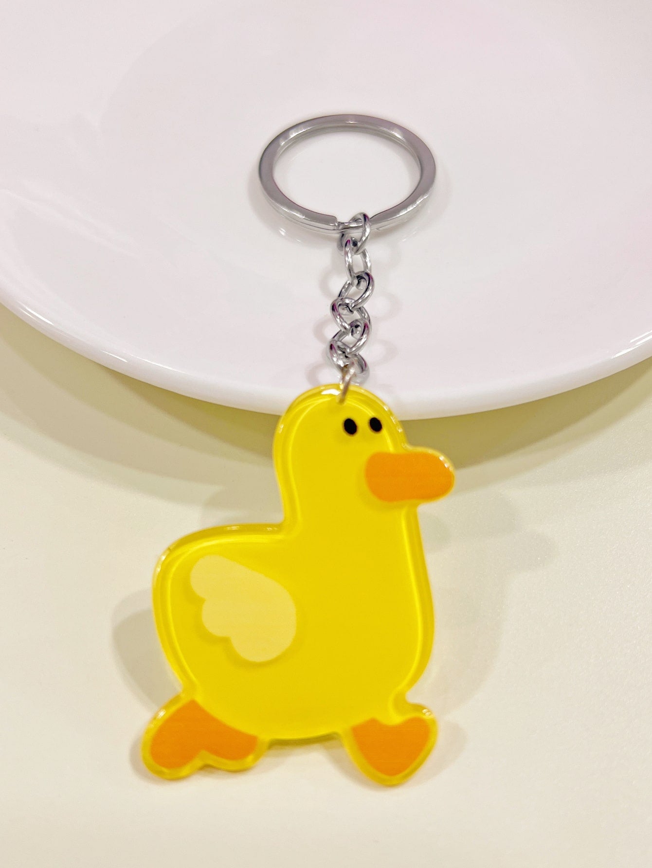 Cartoon Duck Charm Keychain Accessories Pendant Bag Charm Key Ring Decor for