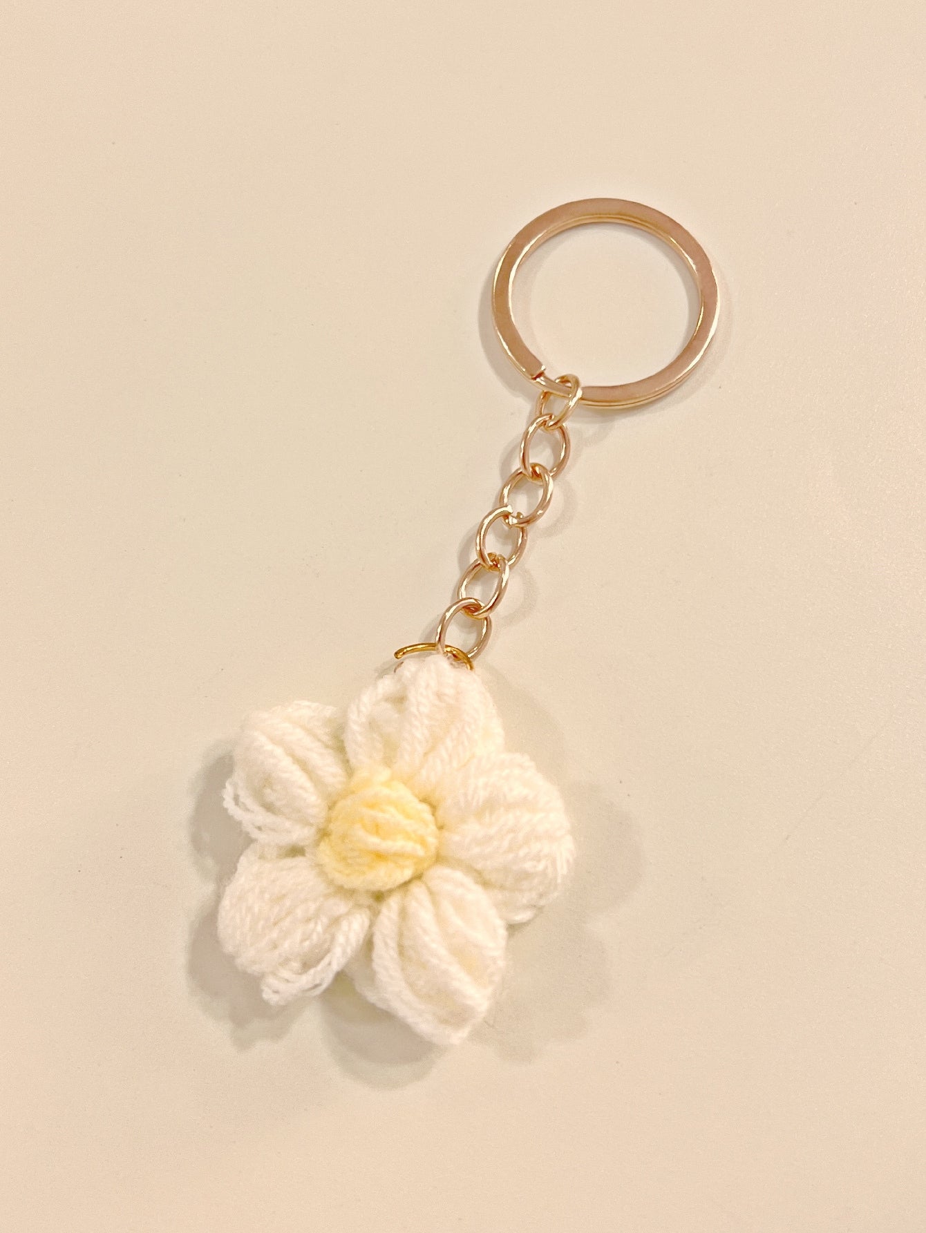 New Soft Flower Charm Keychain Accessories Pendant Key Ring Decor Gifts for Women