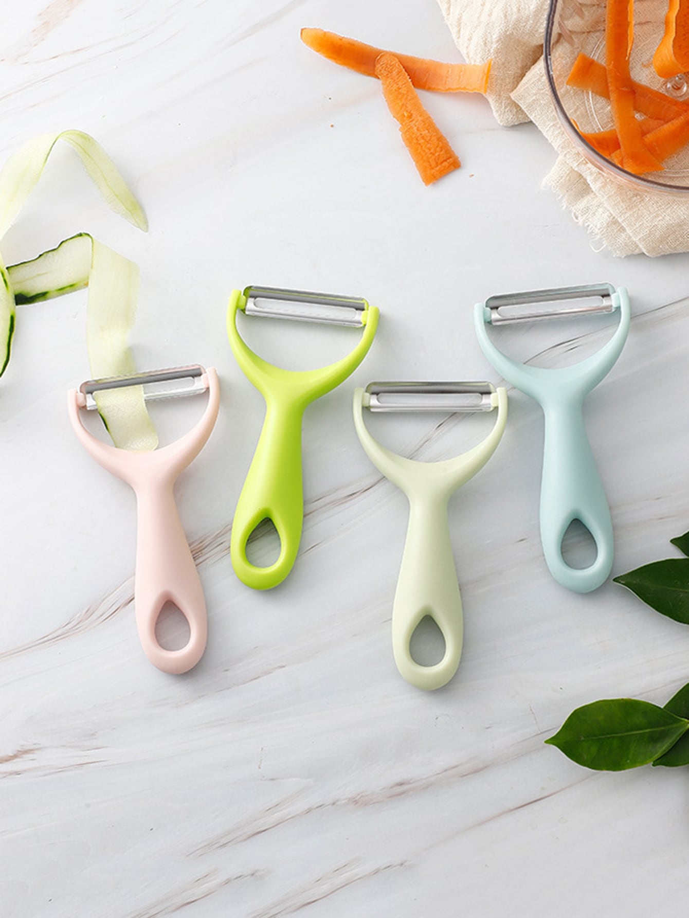 1pc Random Color Stainless Steel Multifunctional Peeler For