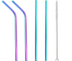 Colourful Reusable Stainless Steel Straws - Ecart