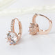 Rose Gold Color Crystal Ear Buckle Ear Studs Earrings Female Fashion Earrings - Ecart