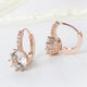 Rose Gold Color Crystal Ear Buckle Ear Studs Earrings Female Fashion Earrings - Ecart