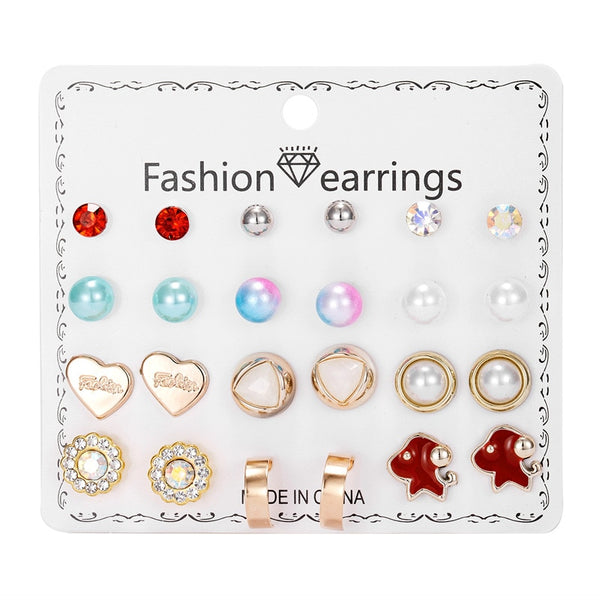 Dog Heart Stud Earrings Women gift Earring Fashion Charm Statement Jewelry - Ecart