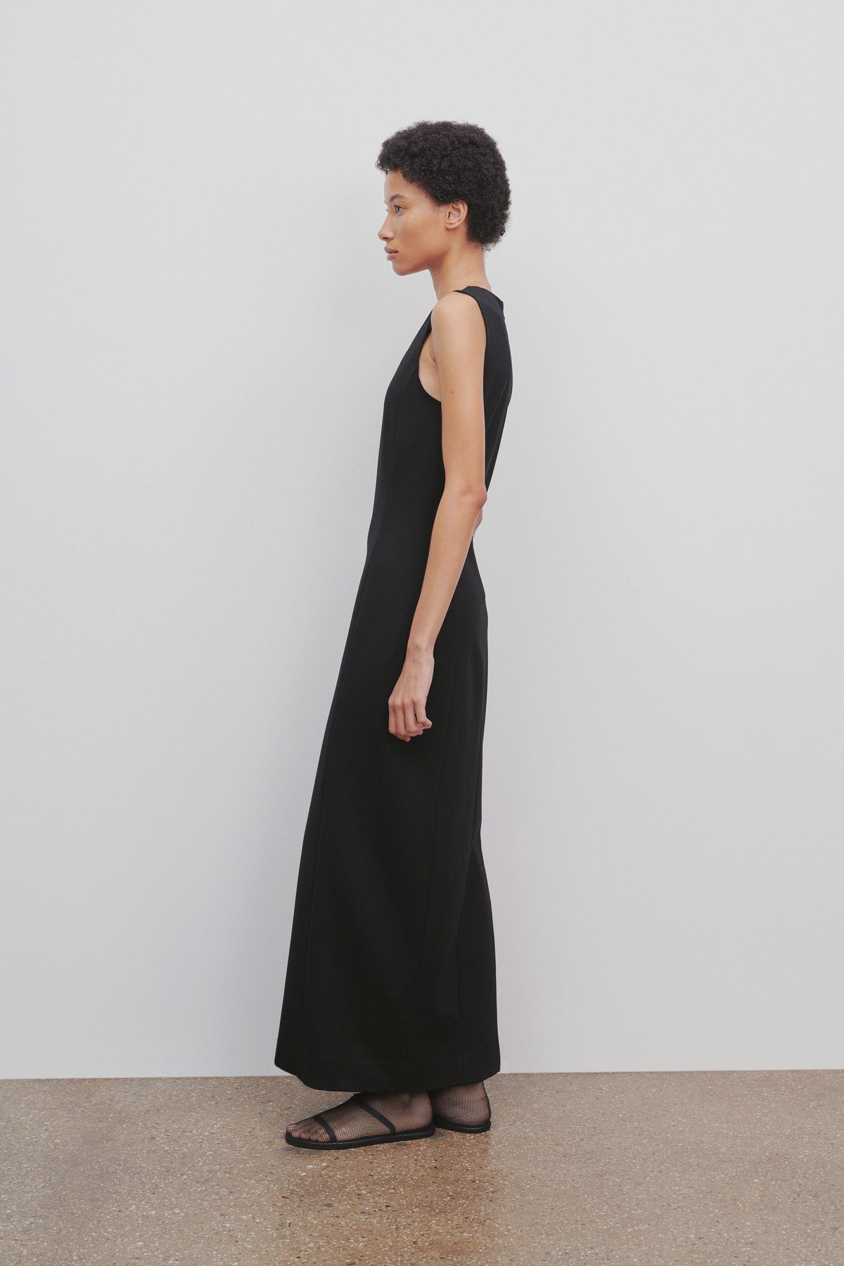 Opal Dress Black in Scuba – The Row