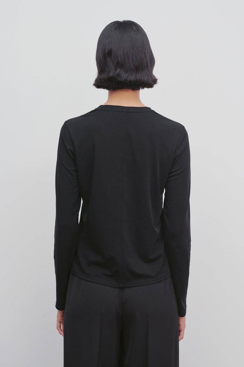 Sherman Top Black in Cotton – The Row