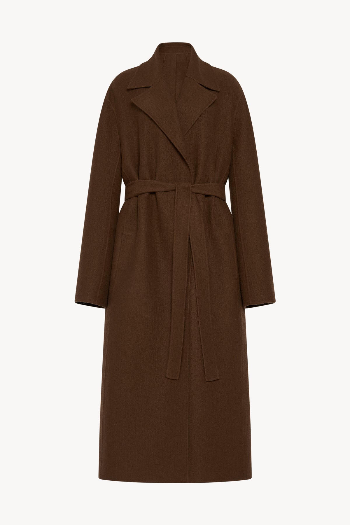 Malika Coat Dark Camel in Cashmere and Wool – The Row