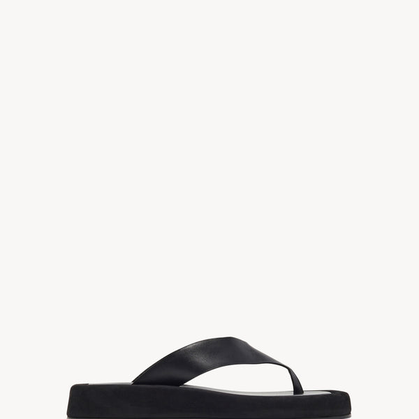 Ginza Sandal Black/black in Suede – The Row