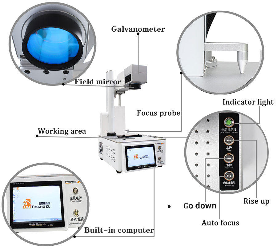 M-Triangel PG oneS Fiber Laser Engraver Machine – A1LCD