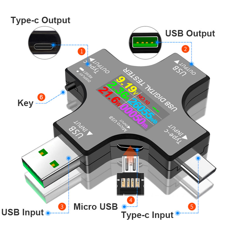 UNI-T UT658C Digital LCD USB Testeur DéTecteur Tension Courant