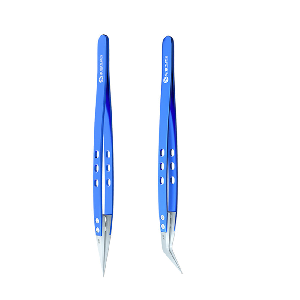 Techni-Pro 758TW240 - High Precision Tweezers, Style F,  Anti-Acid/Anti-Magnetic, Stainless Steel, Squared, 4.7