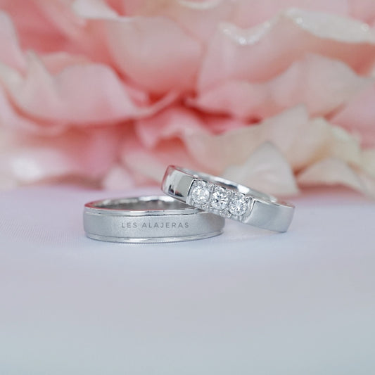Cyrus Diamond Platinum Wedding Rings