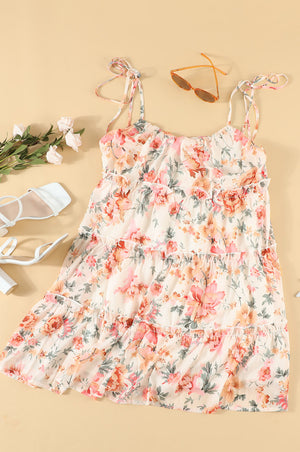 Tiered Babydoll Ruffled Floral Dress